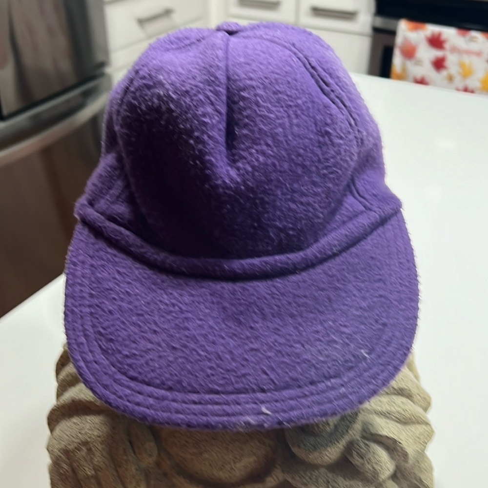 Purple baseball cap for winter